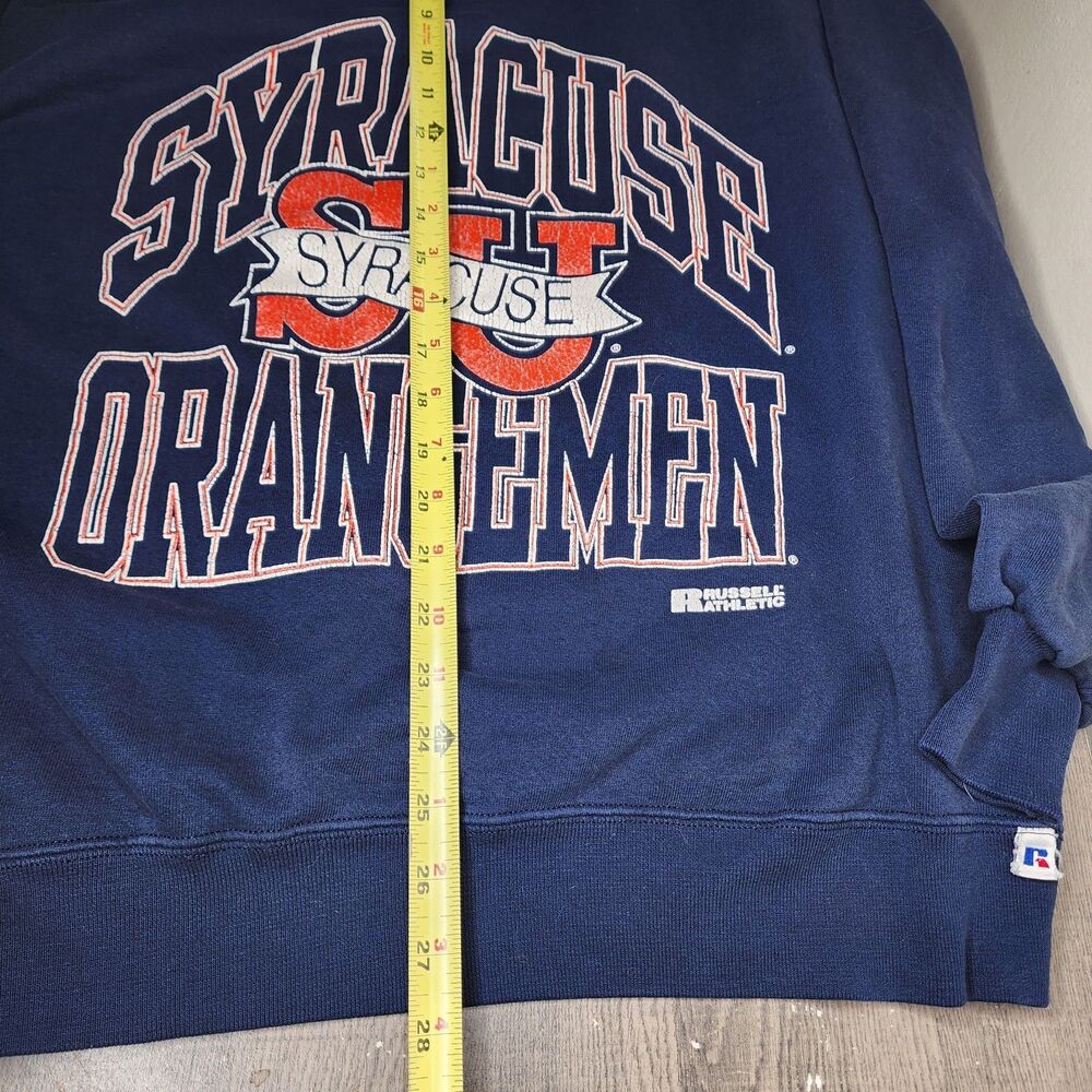 Vintage Syracuse Orangemen Crewneck Sweatshirt Large USA Made 90s Russell - Picture 7 of 9